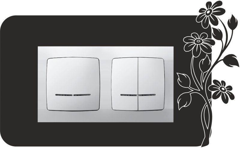 Наклейки на выключатели и розетки прозрачные