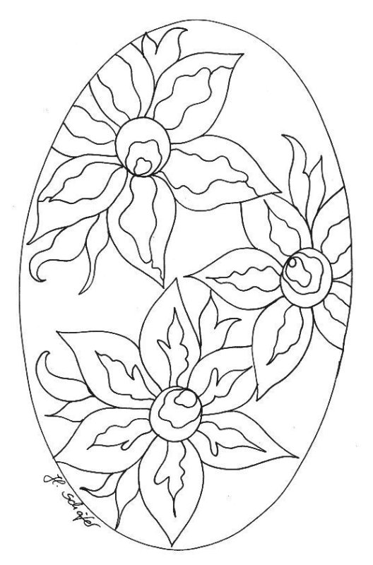 Витражная роспись трафареты