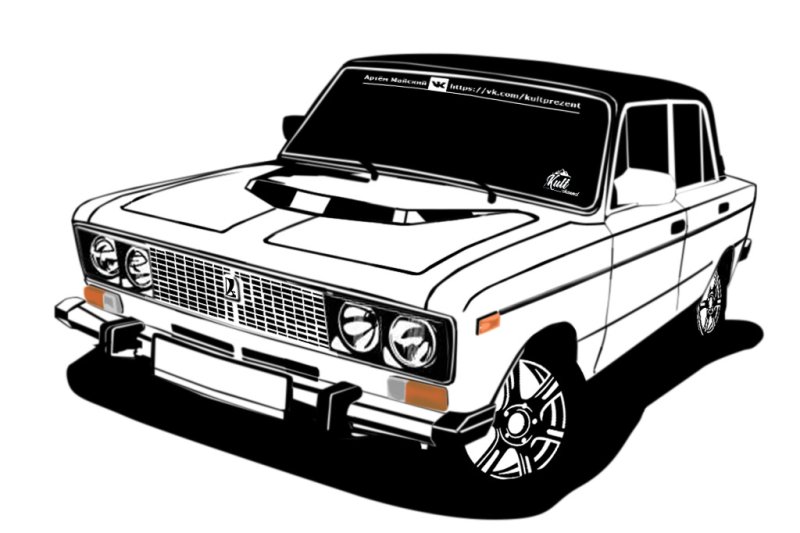 Разукрашки машины ВАЗ 2106