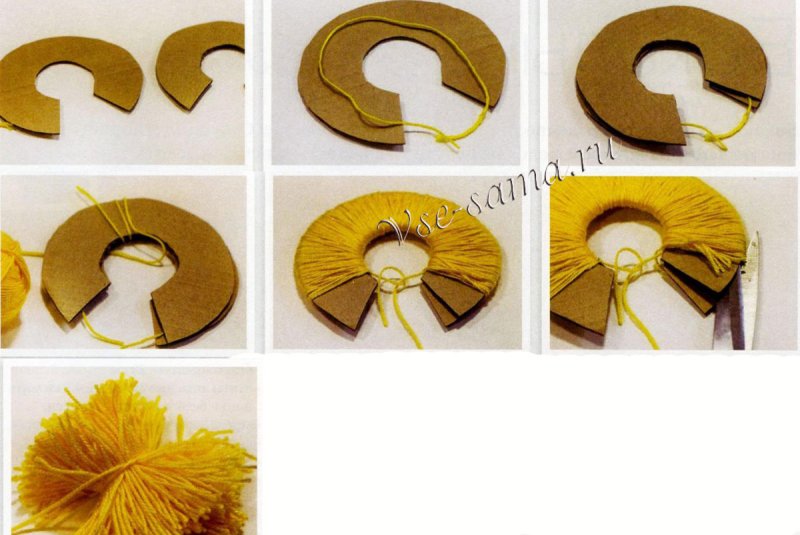 Трафарет для помпона