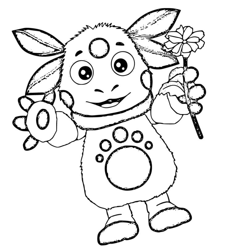 Раскраска Лунтик