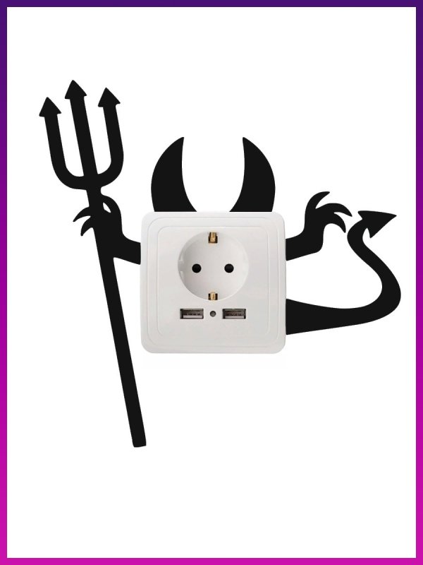 Наклейки вокруг розеток