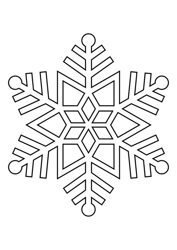 Снежинка раскраска