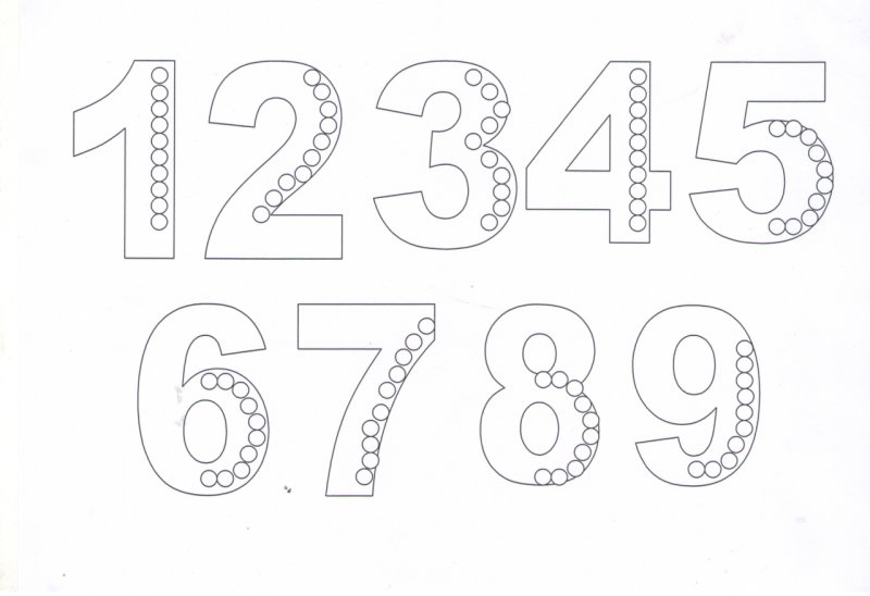 Цифры для вырезания