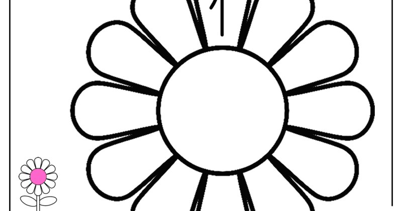 Ромашка 12 лепестков трафарет