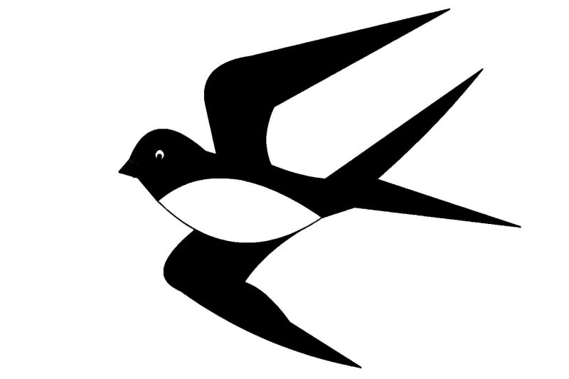 Трафарет ласточки