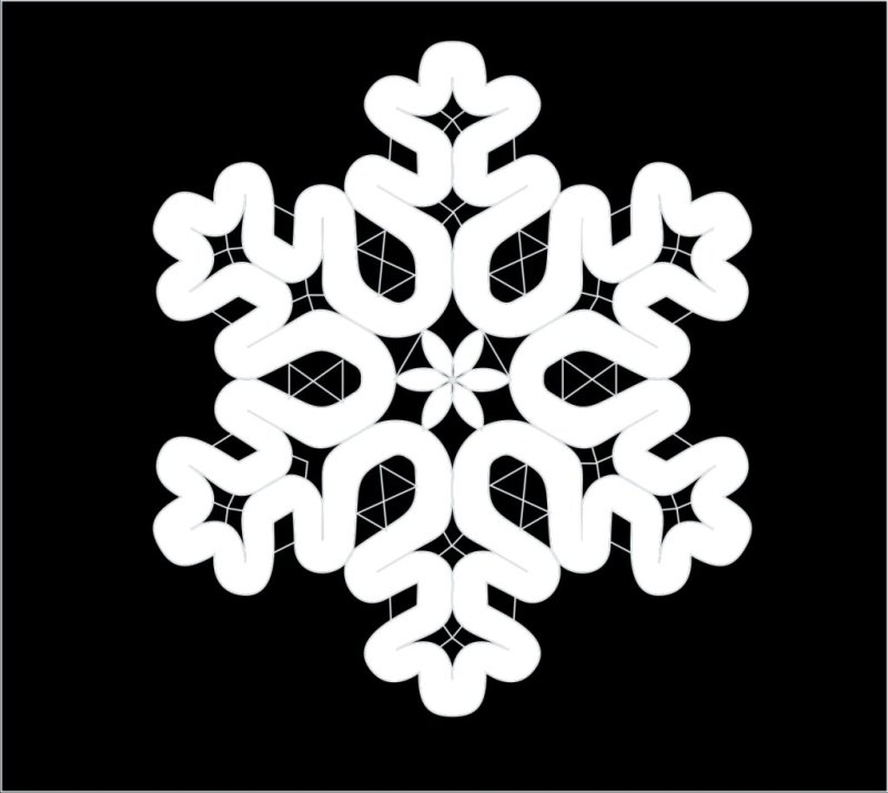 Орнамент снежинки