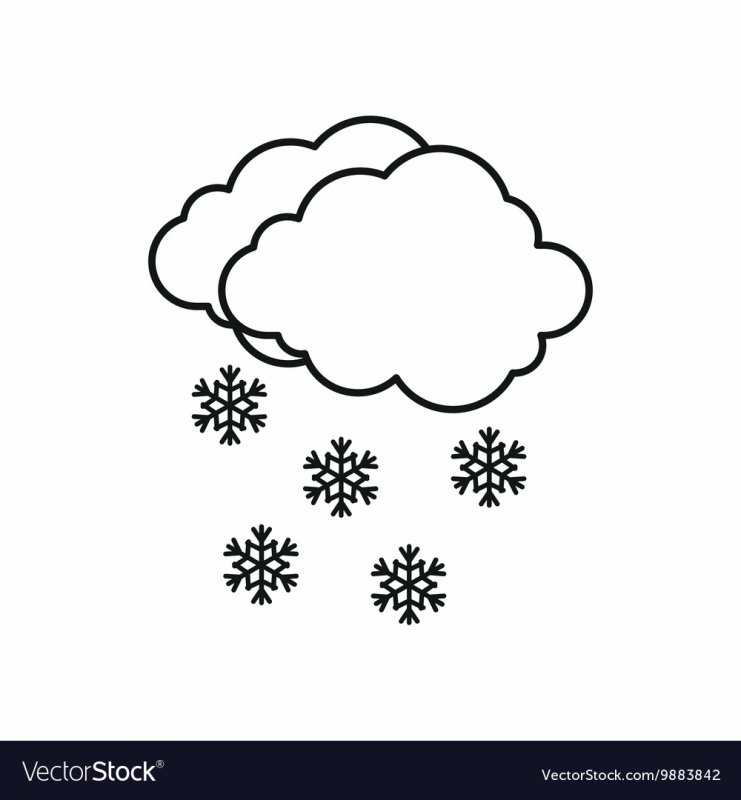 Снежок раскраска для детей