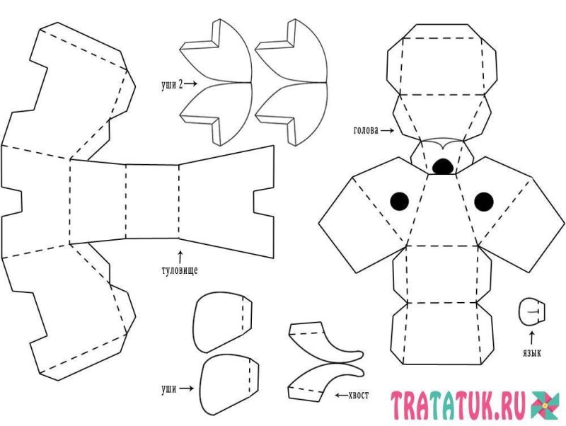 Развертки бумажных игрушек