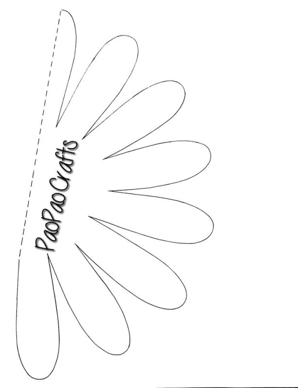 Трафарет цветка Ромашка