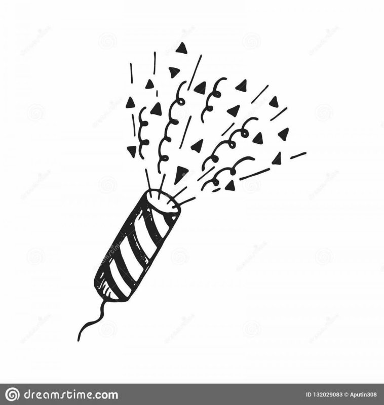 Хлопушка рисунок