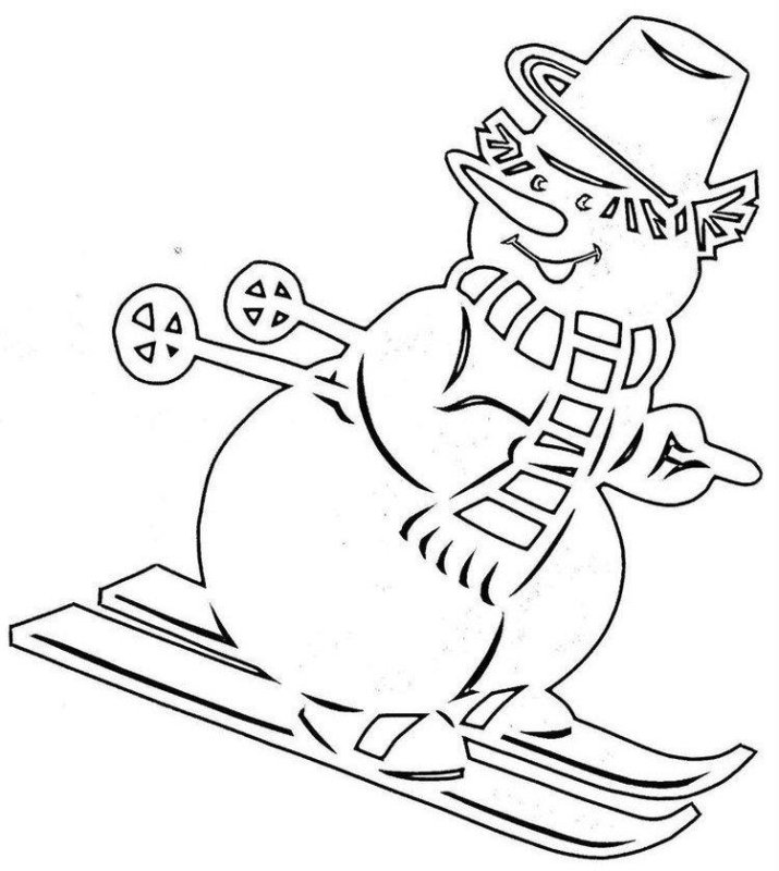 Украшение окон на новый год Снеговики