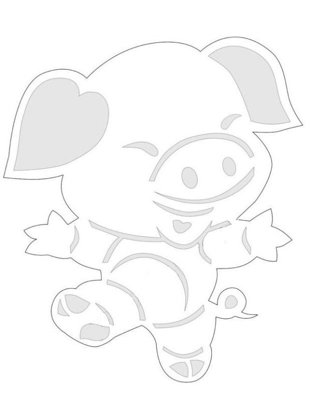 Вытынанка свинья