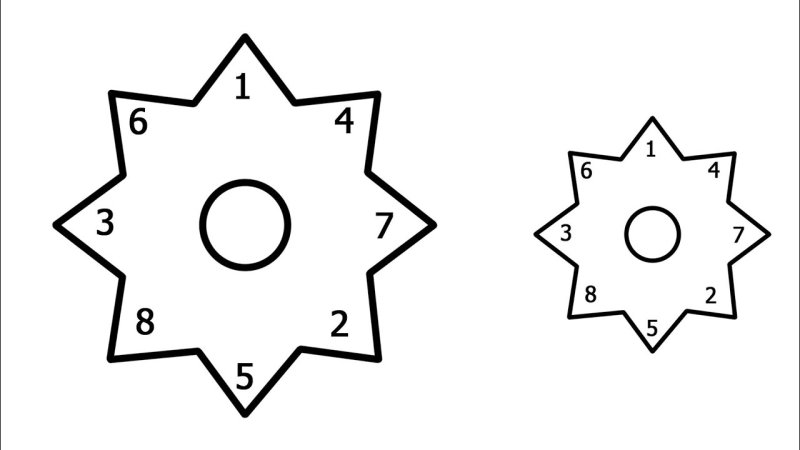 Шаблон Звездочка для бантиков