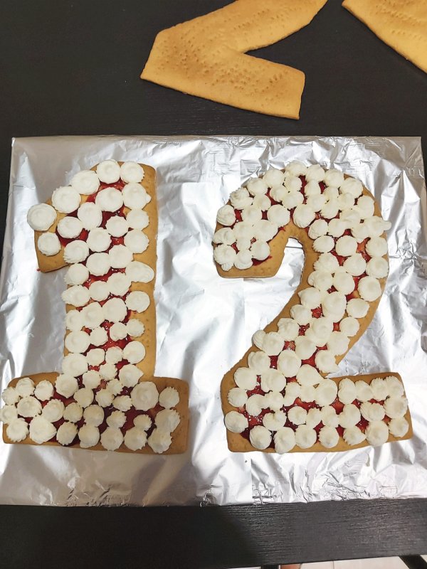 Торт медовик цифра 5