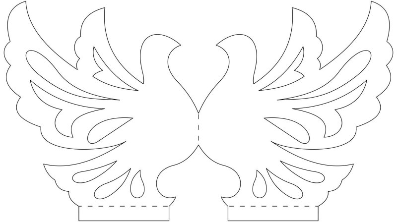 Голубь для вырезания из бумаги