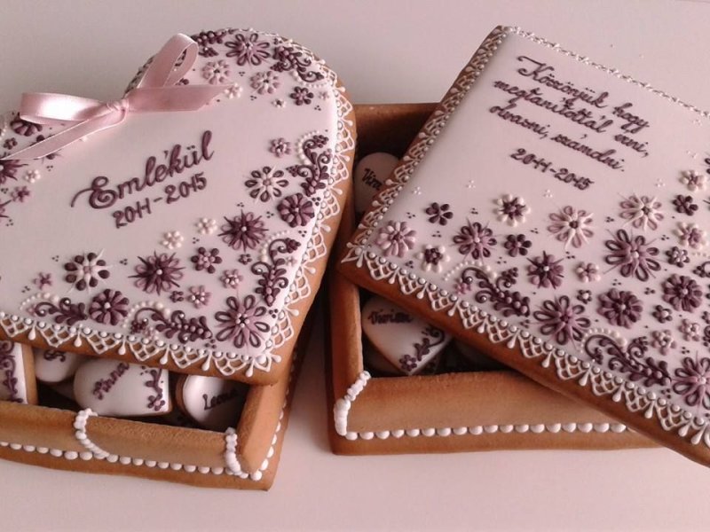 Пряничная шкатулка с пожеланиями