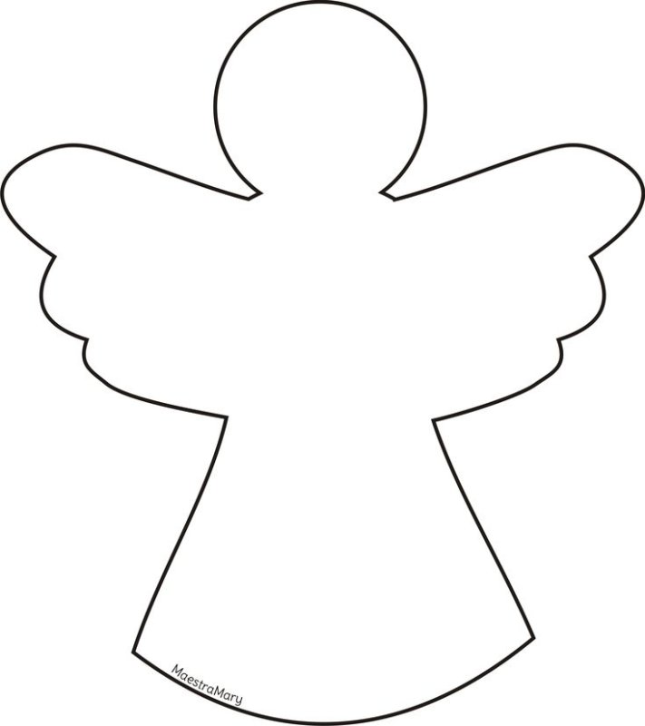 Трафарет ангела для вырезания