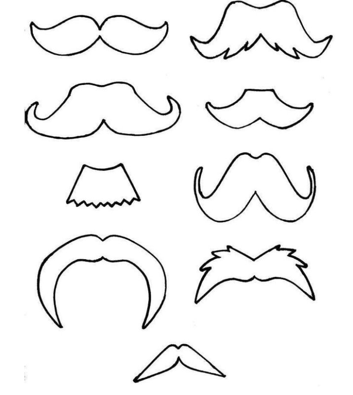 Трафарет усов