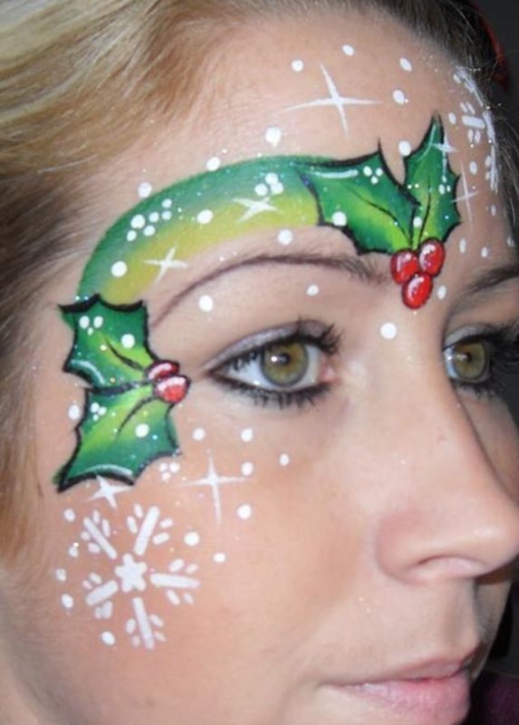 Новогодний аквагрим для детей