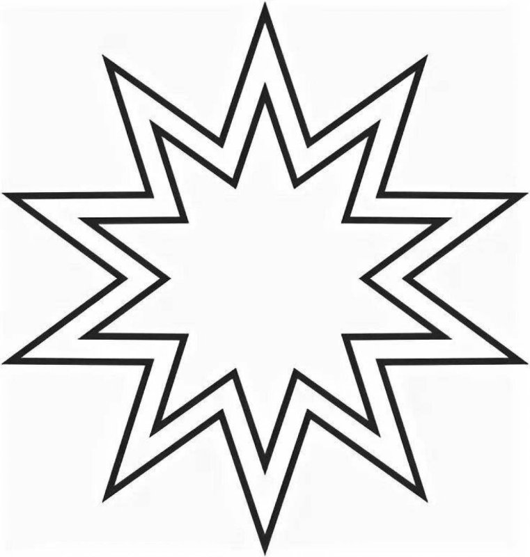 Шестиконечная звезда контур