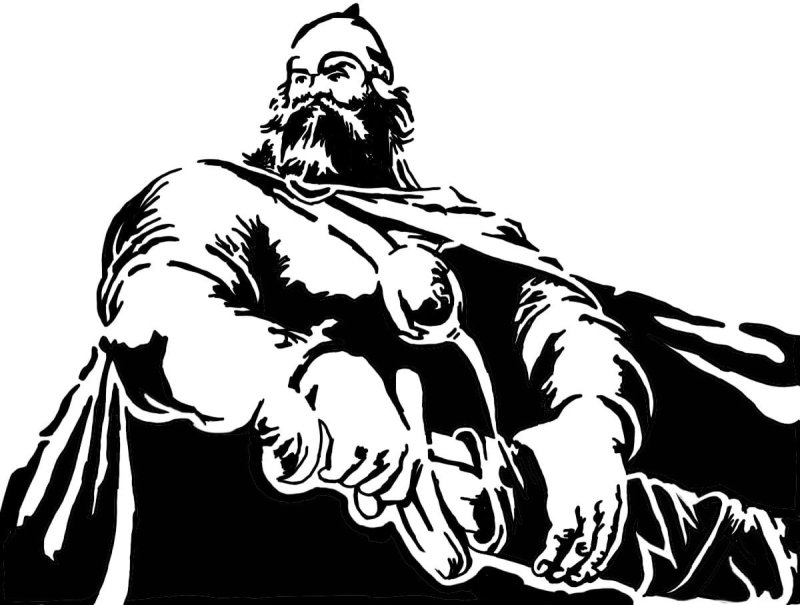 Трафарет богатыря