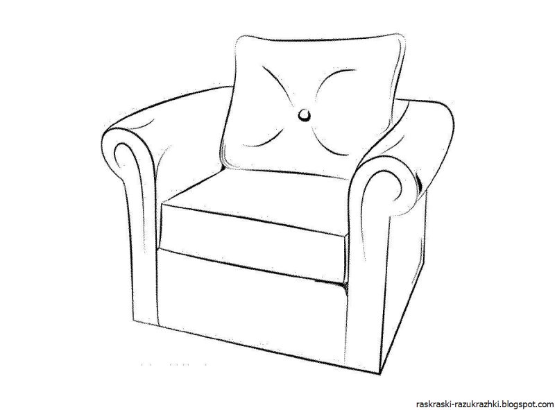Мебель картинки для детей раскраски