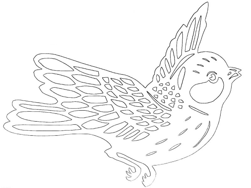 Вытынанки птицы