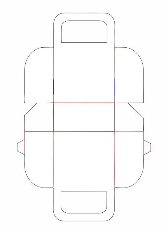 Шаблон коробки для подарка