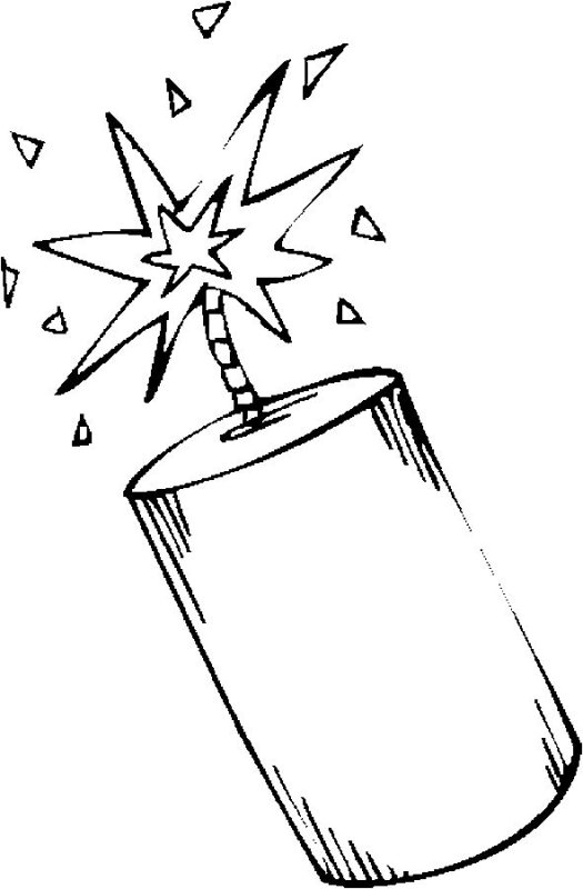 Раскраска хлопушка Новогодняя