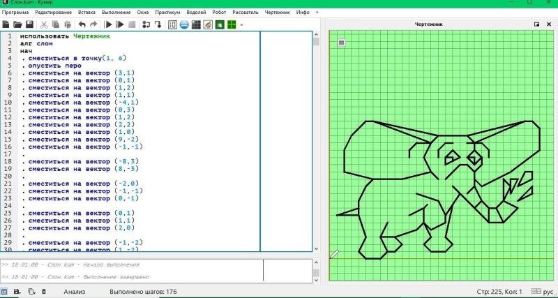 Рисунки для чертежника кумир сложные