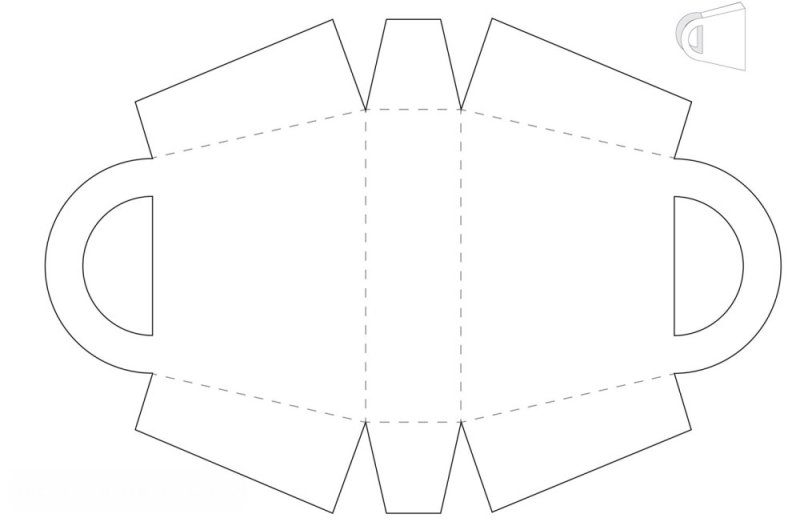 Трафарет сумочки из картона