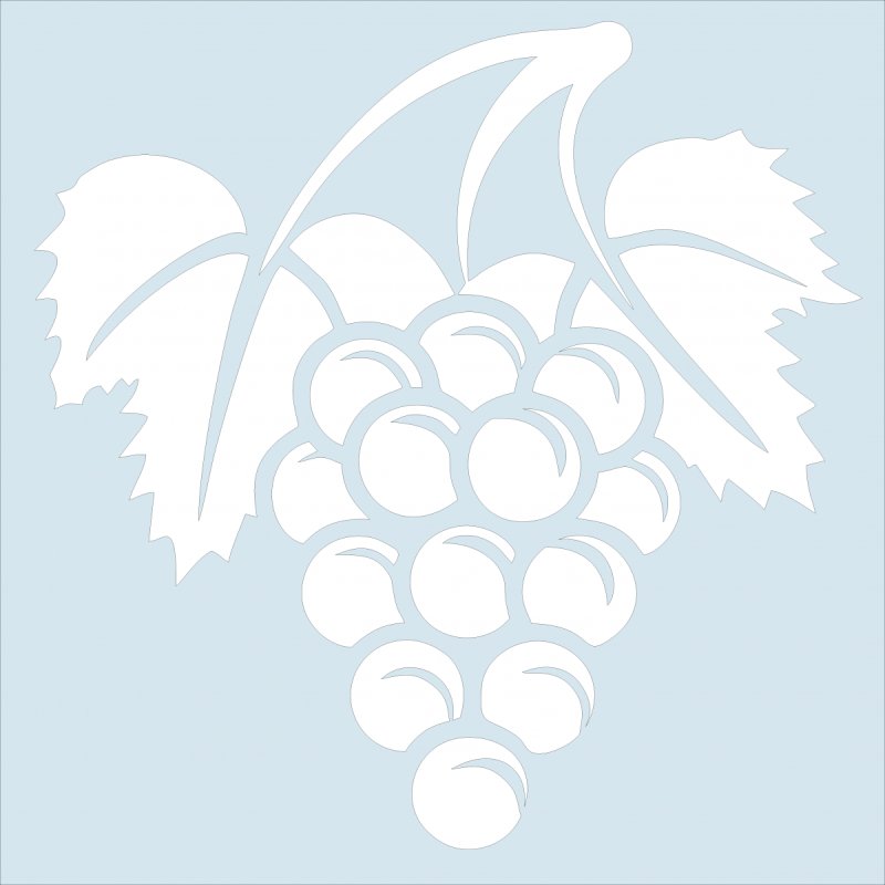 Виноградная гроздь трафарет
