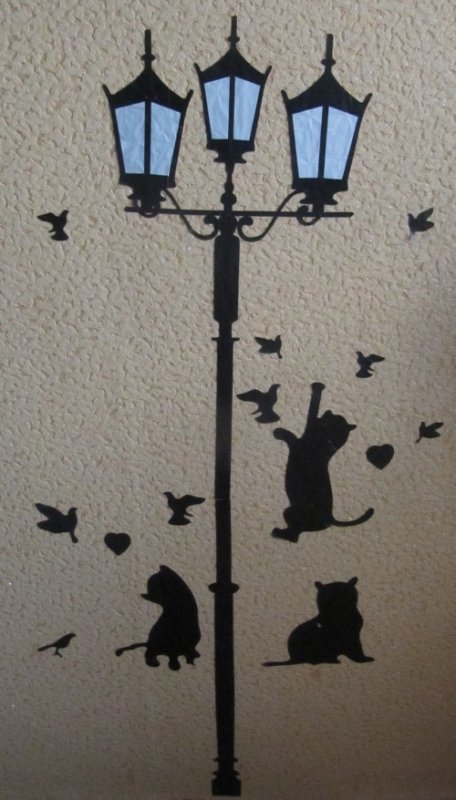 Трафарет для стен фонарь