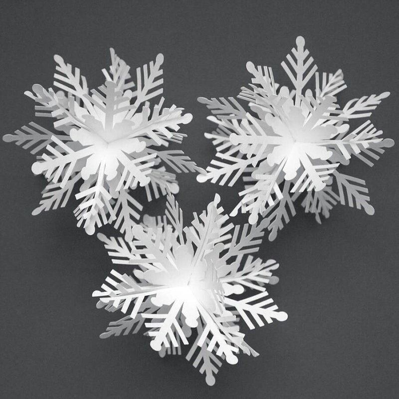 Ажурная объемная Снежинка
