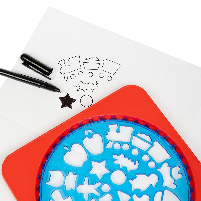 Линейка с трафаретами животных