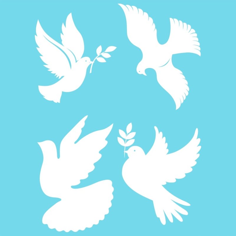 Голубь мира вытынанка