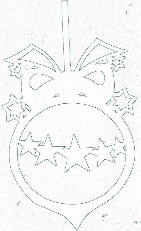 Новогодние шары трафареты на окна для вырезания