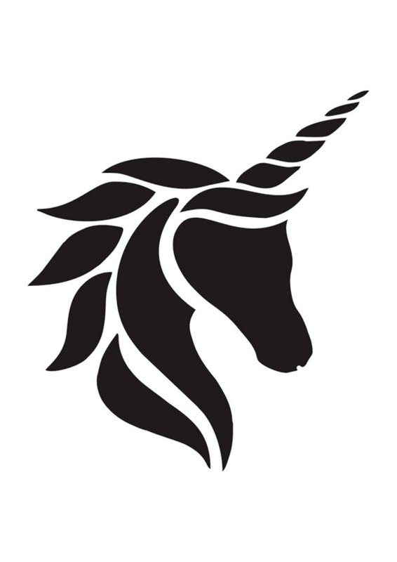 Единорог трафарет