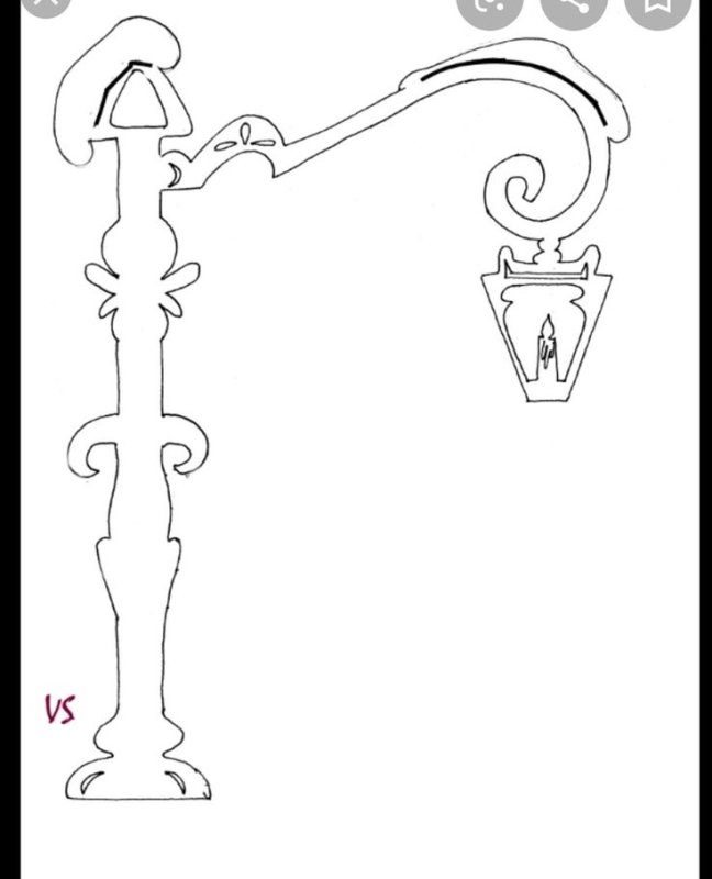 Вытынанка фонарь уличный