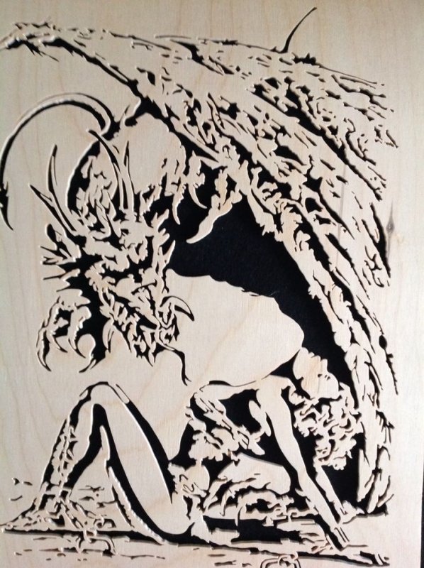 Силуэтное Выжигание по дереву