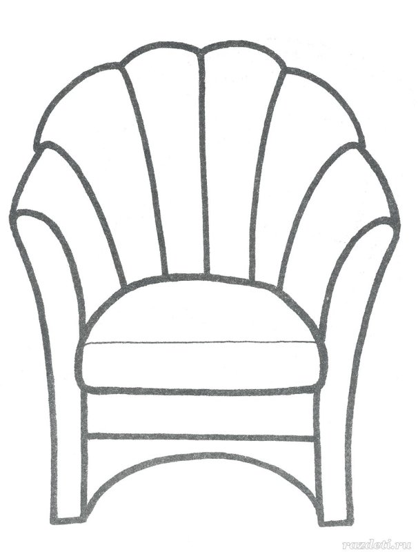 Кресло раскраска для детей