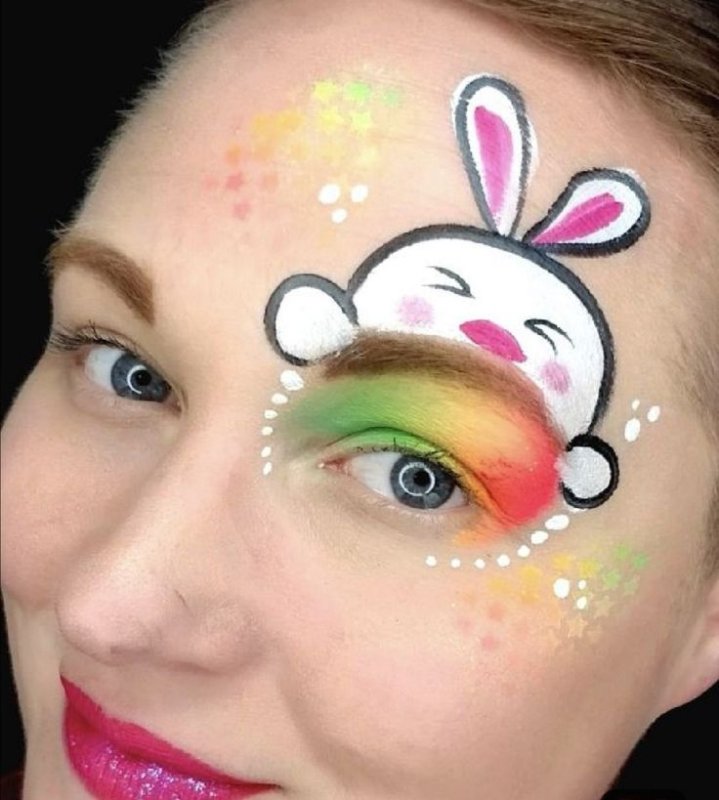 Макияж зайчика