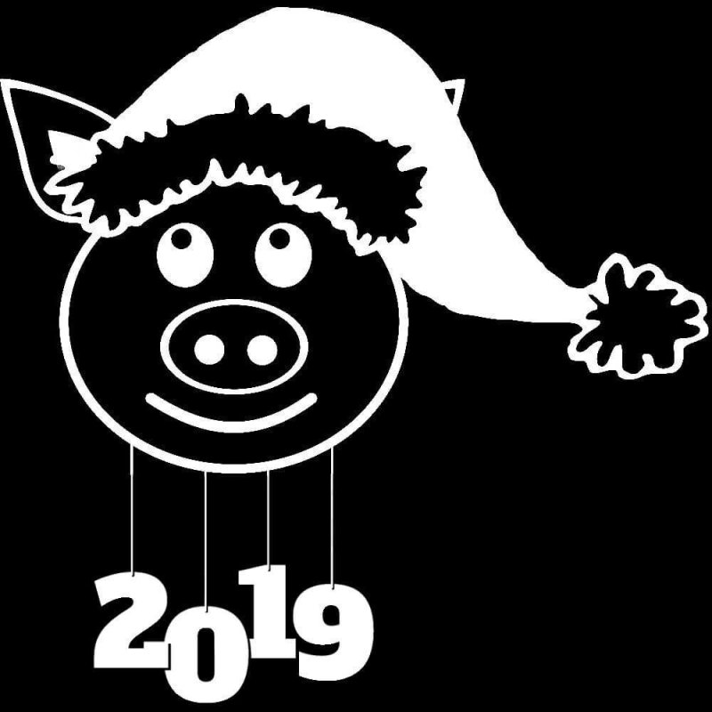 Трафарет хрюшки