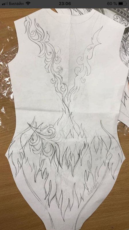 Трафарет для купальников для художественной