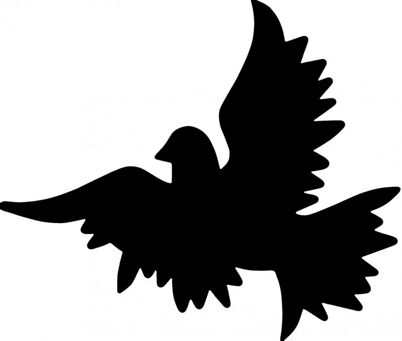 Трафарет птицы для вырезания