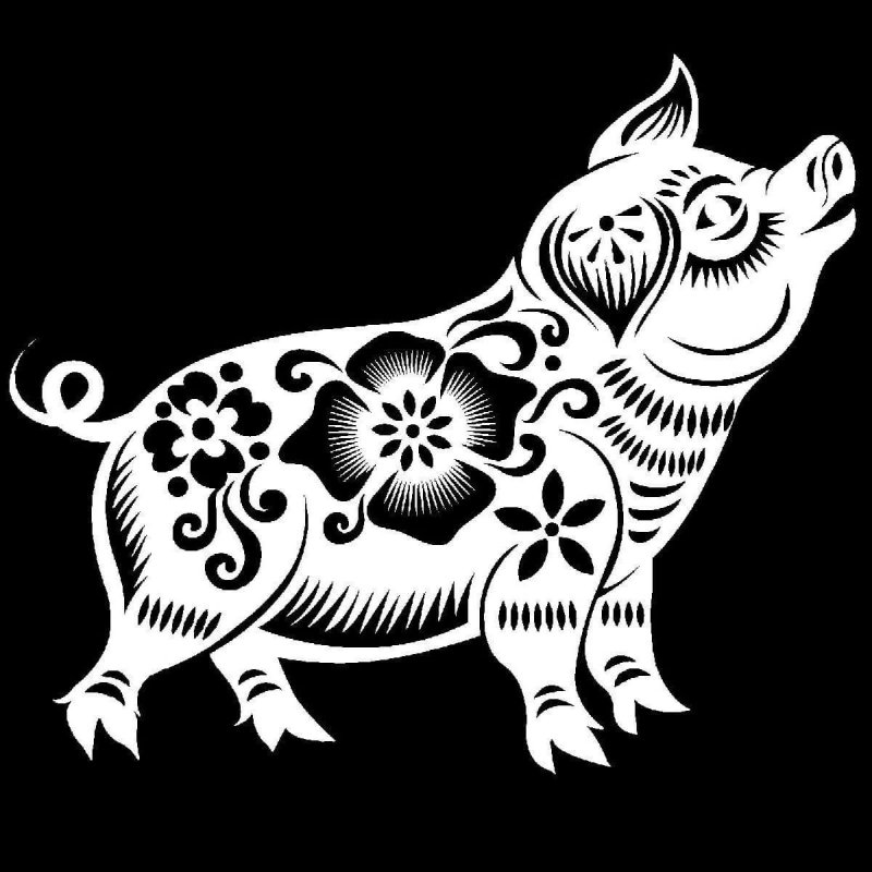 Вытынанка год свиньи