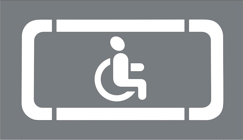 Трафарет дорожной разметки 1.24.1