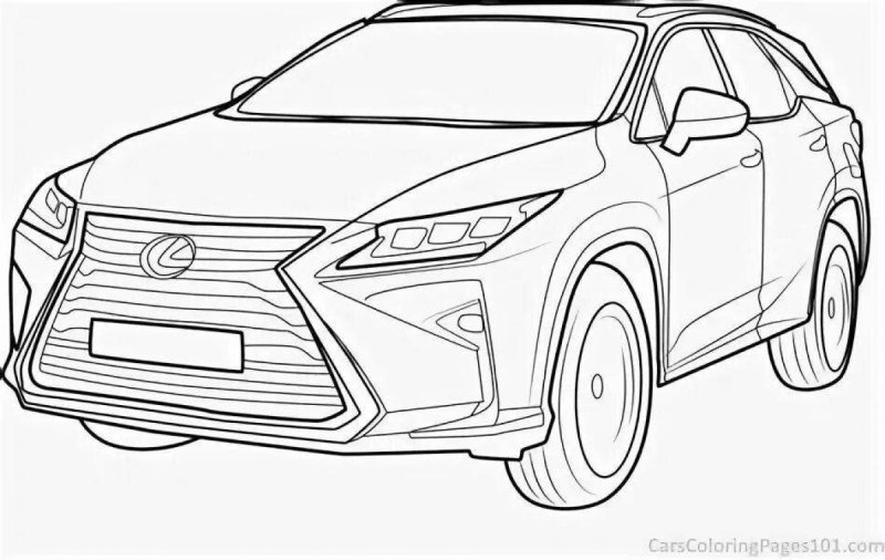 Раскраска Лексус РХ 350