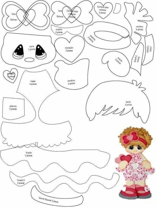 Игрушки из фетра выкройки